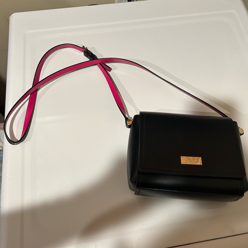 Black and Pink Kate Spade Cross Purse
